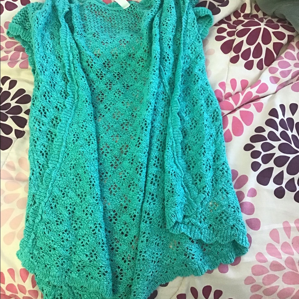 Turquoise cardigan